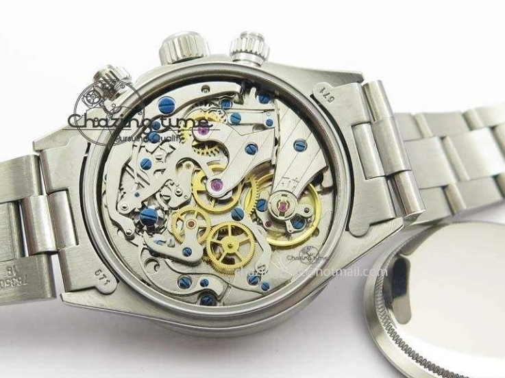 0112 Daytona 6263 SS White Black Dial Black Tachymeter Bezel On SS Bracelet Venus Premium 3858